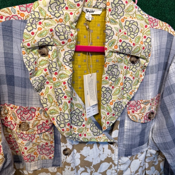 148 NWT BlueVelvet Boho Patchwork Detail Jacket - Picture 2 of 16